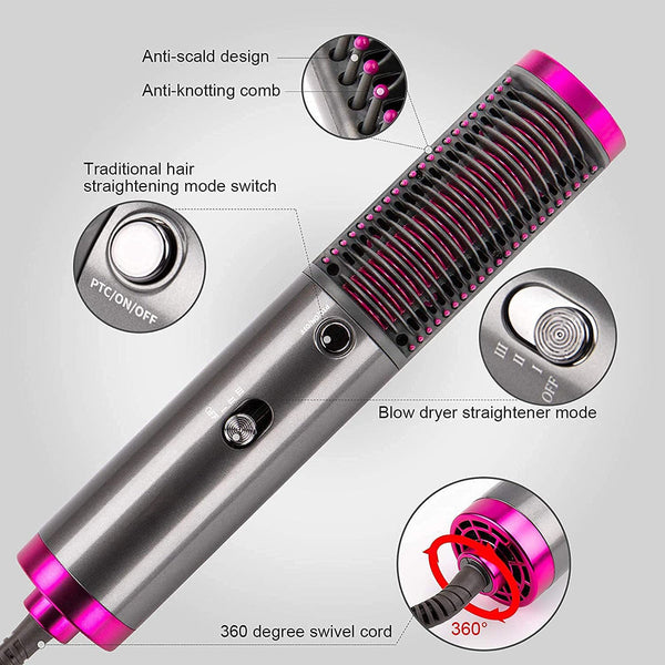 Professional 3-in-1 Multifunctional Hot Air Comb